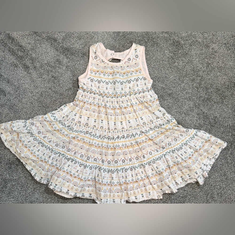 Rachel Zoe Girls' Patterned Sleeveless Dress. Kids Size 4.